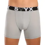 Styx Pánské boxerky long sportovní guma světle šedé (U1062) M