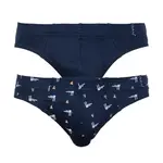 Molvy 2PACK Pánské slipy modré (KP-072-SBU) M