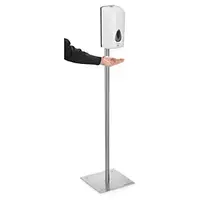 Bezdotykový dávkovač antibakteriálního gelu na stojanu