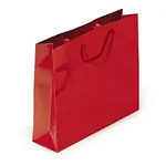 25 x Darčeková taška z lesklého papiera červená 190x270x100 mm