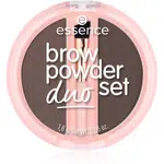 essence Brow Powder Duo sada na obočie odtieň 03 Dark 1.8 g