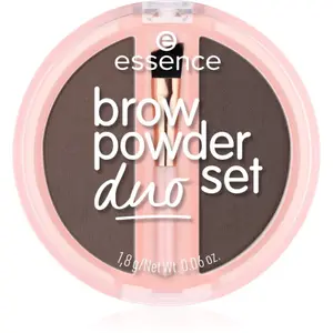 essence Brow Powder Duo sada na obočie odtieň 03 Dark 1.8 g