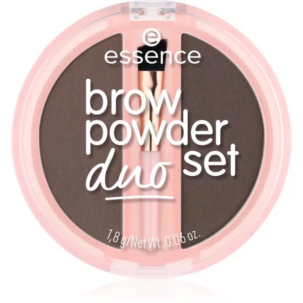 essence Brow Powder Duo sada na obočie odtieň 03 Dark 1.8 g