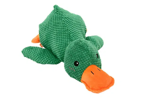 Plyšová kačica Reedog hračka pre psa, 45 cm - zelená