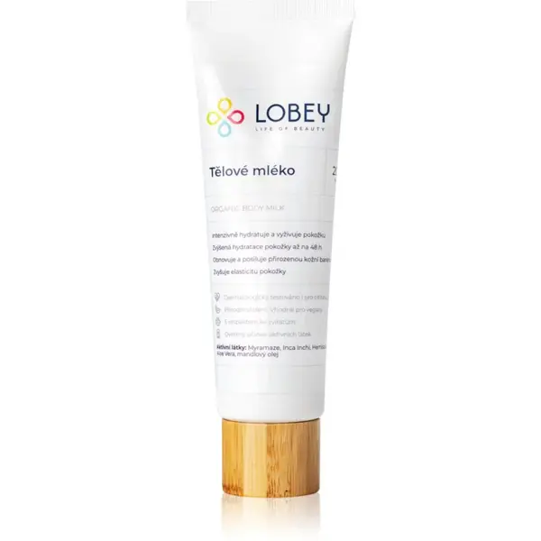 Lobey Body Care Tělové Mléko hydratačné telové mlieko 200 ml