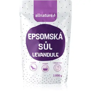 Allnature Epsomská soľ Levandu'la soľ do kúpeľa 1000 g