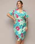 Resti Women's floral fabric dress PLUS SIZE