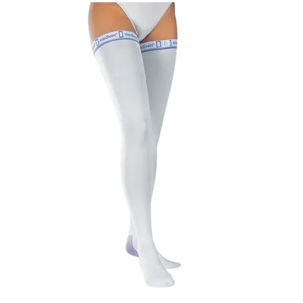 MEDIVEN Thrombexin 18 pančuchy stehenné veľkosť S, biele
