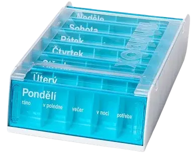 ANABOX Dávkovač na lieky 7 dní Azurový