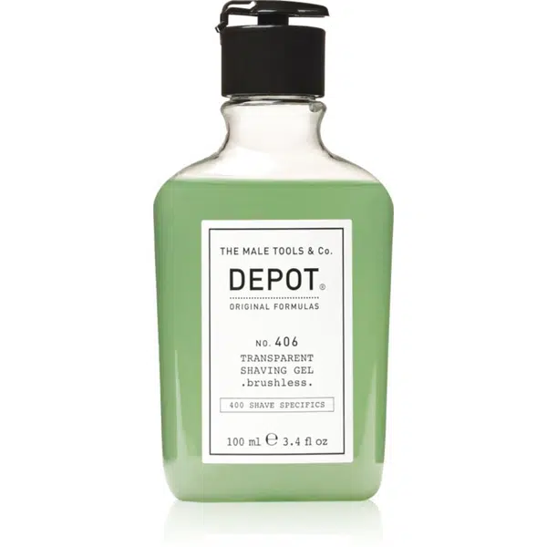 Depot 400 SHAVE SPECIFICS NO. 406 TRANSPARENT SHAVING GEL .brushless. gél na holenie brushless 100 ml