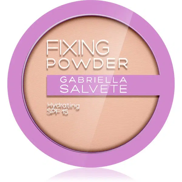 Gabriella Salvete Fixing Powder Hydrating jemný kompaktný púder SPF 15 odtieň 02 Light Nude 8 g