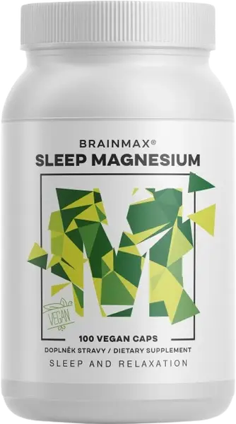 BRAINMAX Magnesium®, 320 mg (Horčík, GABA, L-theanin, Vitamín B6, šťava z višne) 100 kapsúl
