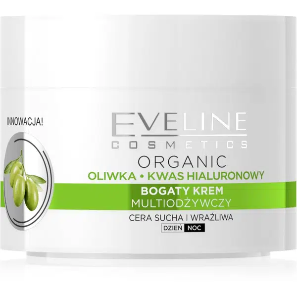Eveline Cosmetics Green Olive denný i nočný hydratačný krém s protivráskovým účinkom s výťažkom z olív 50 ml