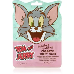 Mad Beauty Tom & Jerry Sheet Mask - Tom hydratačná plátienková maska s kyselinou hyalurónovou 1 ks