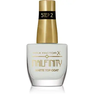 Max Factor Nailfinity Matte Top Coat gélový vrchný lak na nechty s matným efektom odtieň 101 Velvet Curtain 12 ml