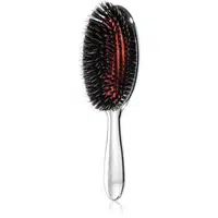 Janeke Chromium Line Air-Cushioned Brush with Bristles and Nylon Reinforcement oválna kefa na vlasy 22 x 7 cm 1 ks