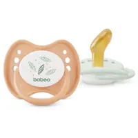 Baboo Soothers Orthodontic Latex with Case cumlík Peachy Keen 0-6 m 2 ks