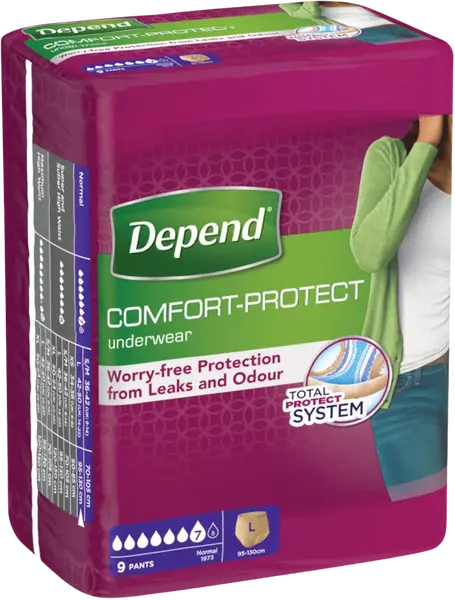 DEPEND natahovací kalhotky Normal L pro ženy 9 ks