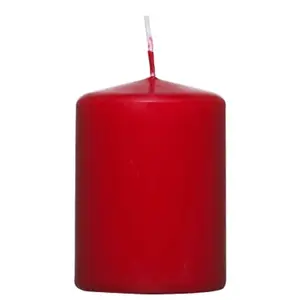 Válcová svíčka červená, 8 cm