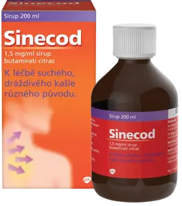 SINECOD 1,5mg/ml, sirup proti suchému kašli 200 ml