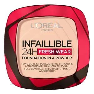 L'ORÉAL PARIS Infaillible Fresh Wear 24H Foundation in a Powder 180 Rose Sand make-up v pudru, 9 g
