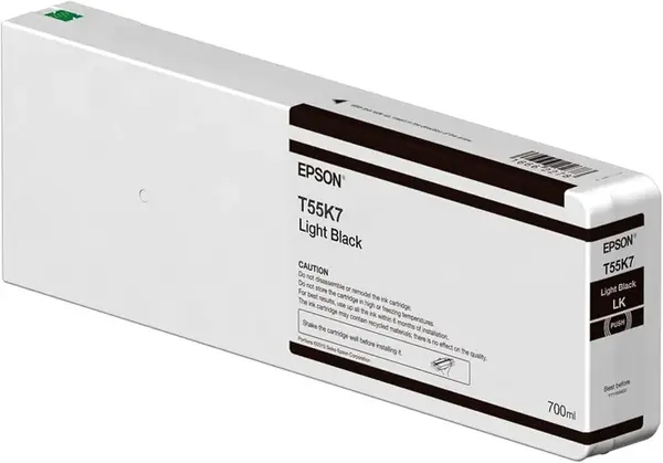 Epson C13T55K700 svetlo čierna (light black) originálna cartridge