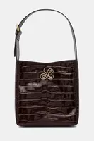 Kožená kabelka Luisa Spagnoli hnědá barva, 542513