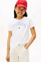 Dětské bavlněné tričko Tommy Hilfiger bílá barva, KG0KG08806
