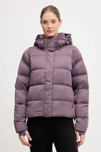 Péřová bunda Columbia Amaze Puff fialová barva, zimní, 2133714