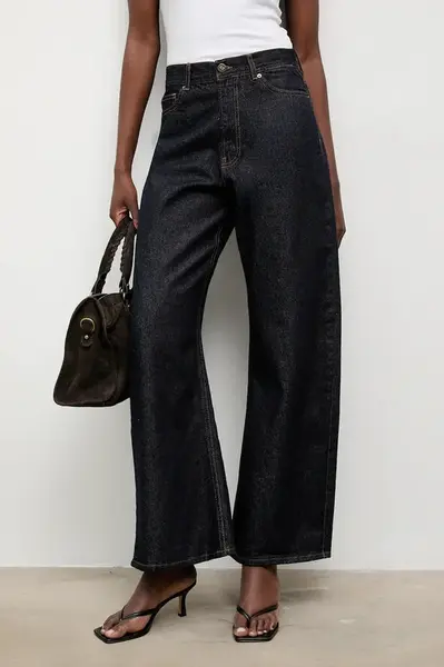 Bavlněné džíny Answear.LAB dámské, tmavomodrá barva