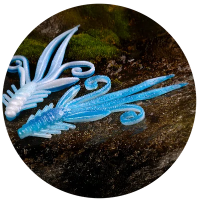 Redbass gumová nástraha nymfa blue/silver - xxl 20 cm 33 g