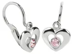 Soliter Dětské náušnice Srdíčka z bílého zlata 236 001 00988 07 - růžové