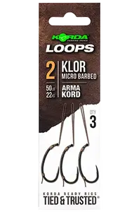 Korda hotové montáže loop rigs klor - háček 2 nosnost 50 lb