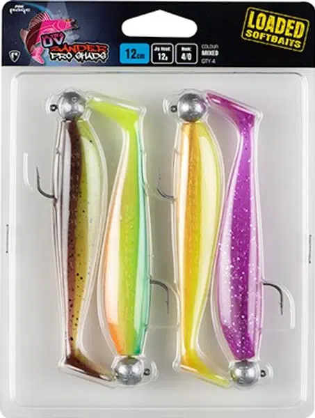 Fox rage gumová nástraha zander pro shad loaded mixed uv colour pack - 7,5 cm 5 g 1/0