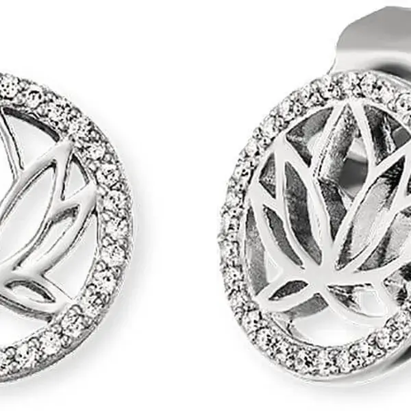 Engelsrufer Třpytivé náušnice s lotosovým květem ERE-LOTUS-ZI-ST