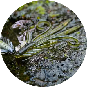 Redbass gumová nástraha nymfa olive/silver - s 53 mm