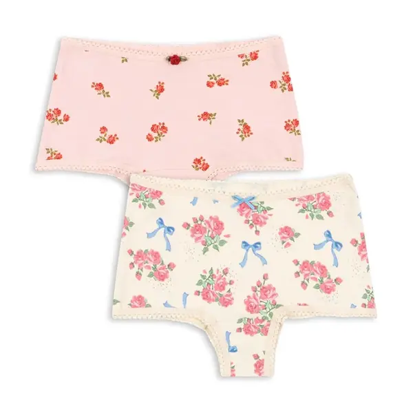 Dětské kalhotky Konges Sløjd BASIC 2 PACK GIRL HIPSTER GOTS 2-pack růžová barva, KS103695