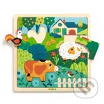 Na farme: drevené puzzle - puzzle z kategorie Maxi dílky