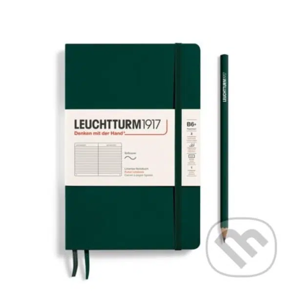 Leuchtturm1917 Zápisník Forest Green Softcover B6+ linkovaný