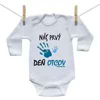 Boodyy Body s dlhým rukávom Náš prvý deň otcov (chlapec) 92 (18-24 mesiacov)