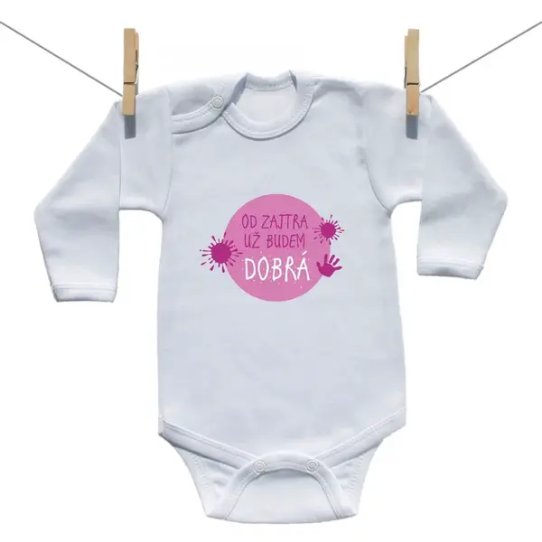 Boodyy Body s dlhým rukávom Od zajtra už budem dobrá 86 (12-18 mesiacov)