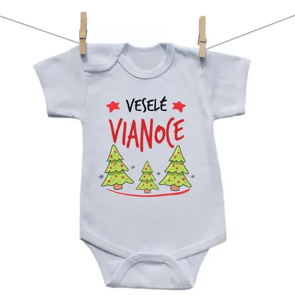 Boodyy Body s krátkym rukávom Veselé Vianoce 62 (2-4 mesiace)