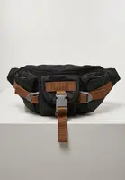 Hiking shoulder bag made of recycled ripstop black