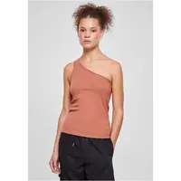 Women's asymmetrical terracotta top