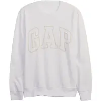 GAP CREWNECK LOGO Pánska mikina, biela, veľkosť