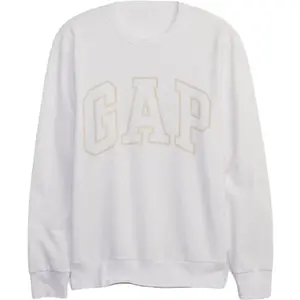 GAP CREWNECK LOGO Pánska mikina, biela, veľkosť