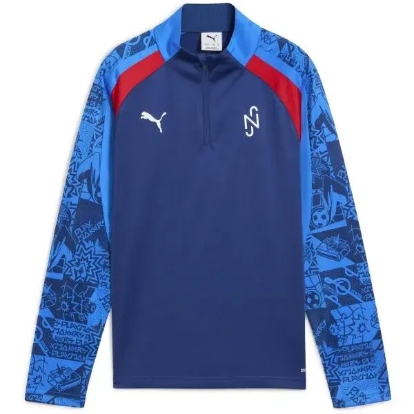 Puma NEYMAR JR PLAYMAKER 1/4 ZIP JR Chlapčenská mikina, tmavo modrá, veľkosť