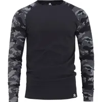 Bula CAMO MERINO WOOL CREW Pánske tričko, čierna, veľkosť