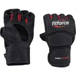 Fitforce PRO POWER MMA bezprstové rukavice, čierna, veľkosť