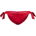 Tommy Hilfiger TH ORIGINAL-SIDE TIE CHEEKY BIKINI Dámsky spodný diel plaviek, červená, veľkosť